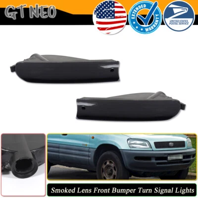 Carcasas de luz de señal de estacionamiento para parachoques delantero de humo para Toyota Rav4 Rav 4 1996-1997 Foto 1 de 4