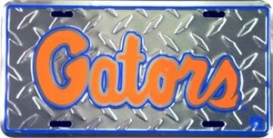 University of Florida Gators Diamond Cut Aluminum License Plate - Picture 1 of 1