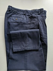 Pantalone uomo Norsport blu casual carriera lavoro plissettato TG 32 X 30  - Foto 1 di 3