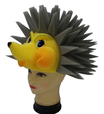 Hedgehog hat-mask. Handmade. - Image 1 of 4
