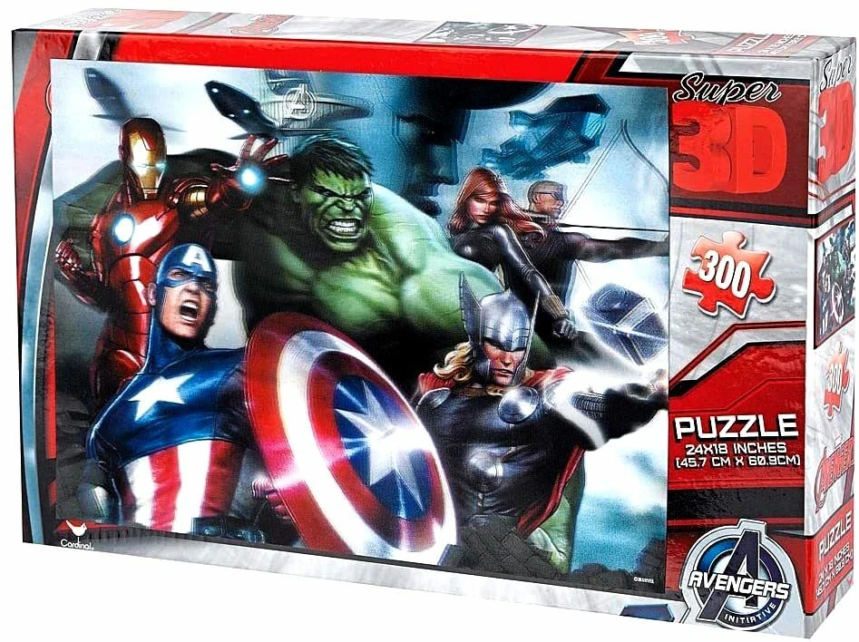 Cardinal Ind. Marvel Avengers Lenticular 3d Effect Puzzle 12 X 9 Inches 8