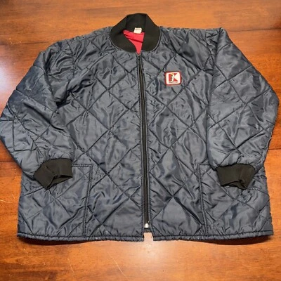VTG 80s K Brand Penguin Blue Quilted Jacket Coat Made in USA Men’s Size Large - Image 1 of 4