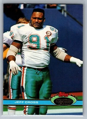 1991 TOPPS STADIUM CLUB CARD # 425 Jeff Cross - Miami Dolphins - Image 1 of 2