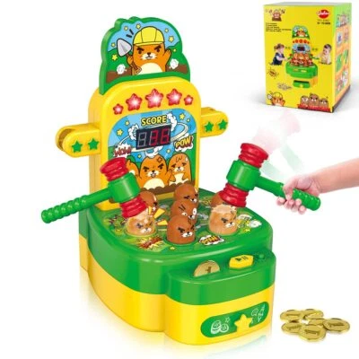 VATOS Whack Juego Electrónico Arcade Juego con 2 Martillos Juguetes Verde para Niños Edad 3+ Foto 1 de 4