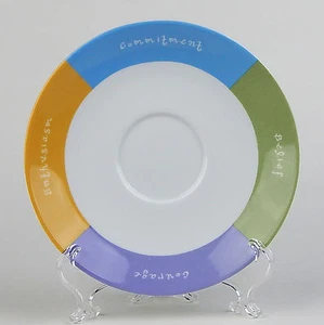 Set: 2 Saucers MINT - SUPERB! Inspirational Consultant Encouragement, Mary Kay - Picture 1 of 2