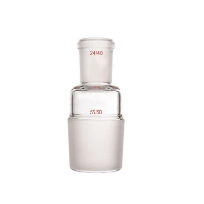 Glass Reducing Adapter From 55# 55/50 Male To 24# 24/40 Female Lab Glassware - Image 1 of 4