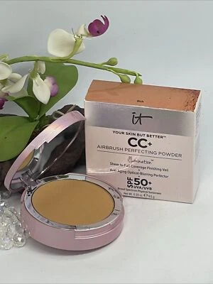 IT Cosmetics CC+ Airbrush Perfecting Powder SPF 50+ - Rich - .33 oz - New in Box - Image 1 of 4