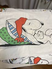 Vintage Tastemaker JP Stevens Twin Sheet Set Snoopy Peanuts Made In USA Hole