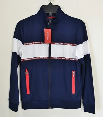 CHAQUETA DEPORTIVA NUEVA CON ETIQUETAS PARA NIÑOS ADIVINA DENIM AZUL MARINO CREMALLERA COMPLETA TALLA 7, 8, 14 Foto 1 de 4