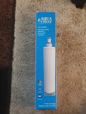 AQUA CREST Refrigerator Water Filter,Replacement Whirlpool, Kenmore AQF-4396508 - Image 1 of 4
