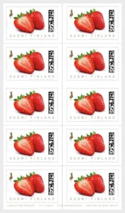 finland 2024 Strawberries The Taste Summer food fruit fraise 10v mnh s/ad BKLT - Picture 1 of 1