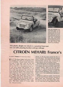 1969 Citroen Mehari original 2 page article - rare - Picture 1 of 1