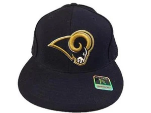 New Los Angeles Rams Mens Fitted Size 8 Reebok Flatbrim Hat $25 - Picture 1 of 9