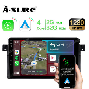 2+32GB Android 12 Autoradio Navi GPS Carplay WIFI für 3er BMW E46 318 320d 325i