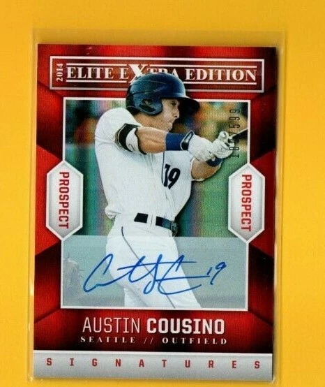 D14731 2014 Elite Extra Edition Prospects Signatures #37 Austin Cousino #/599  - Image 1 of 1