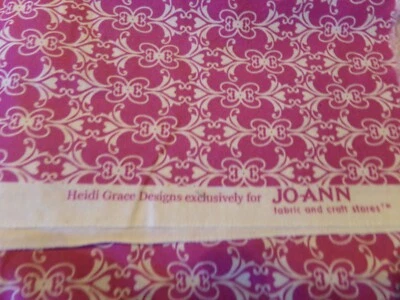 1 Yard x 44" Vintage Heidi Grace Magenta von Jo Ann Baumwolle #9838 - Bild 1 von 3
