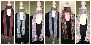 Handmade Crocheted Scarves Long and Skinny Scarf (#8) - Picture 1 of 31