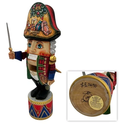 Russian Hand Carved Painted Nutcracker G. DeBrekht Limited Edition Signed Number - Image 1 of 4