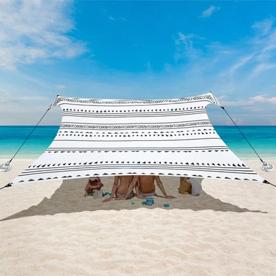 Tienda de Playa, Toldo de Playa Parasol UPF 50+, Portátil 10x10 pies Camping Sol Ella... Foto 1 de 4