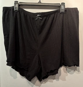 Old Navy Women’s Black Pointelle Sleep Shorts 4" Inseam Size 1X NWT - Picture 1 of 2