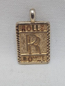 Vintage Rolls Royce Schlüsselanhänger Keyfob goldfarben Metall - Bild 1 von 4