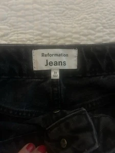 REFORMATION five pocket Jean button front size 31 waist coolexcellent conditio - Picture 1 of 10