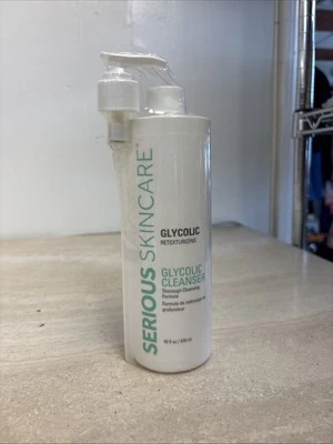 Limpiador retexturizante glicólico súper tamaño SERIOUS SKINCARE 16 OZ SELLADO + BOMBA Foto 1 de 4