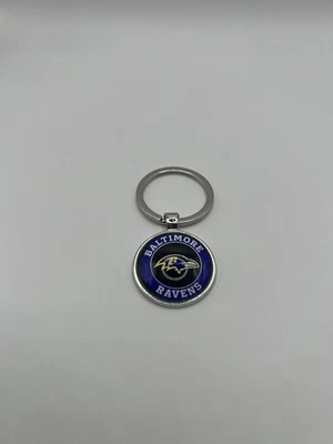 Baltimore Ravens Stainless Steel Keychain with Logo Charm - Image 1 of 2