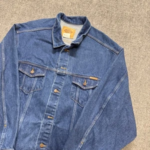 Dickies Jean Jacket Men's 3XL Button Up 100% Cotton Denim Blue Baggy Y2K - Picture 1 of 12