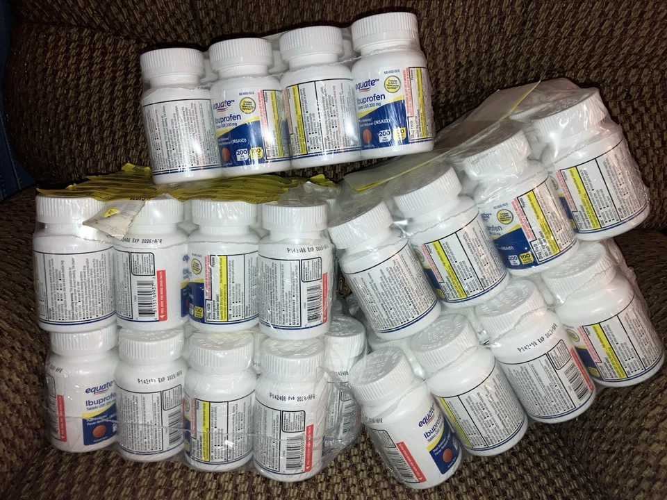 80 Bottle Lot Equate Dye Free Ibuprofen 200mg (100ct) - Image 1 of 2