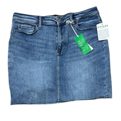NUEVA MINIFALDA VAQUERA ADIVINA para mujer talla grande L 15” larga azul jean nueva con etiquetas Foto 1 de 4