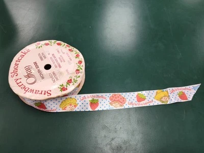 Strawberry Shortcake Fabric Ribbon  Vintage 1980s Offray Crafting New Old Stock! - Image 1 of 4