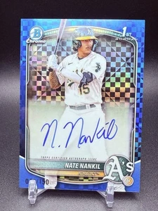 2025 Bowman - Nate Nankil - 1st Bowman Blue X-Fractor Auto /150 - Picture 1 of 2