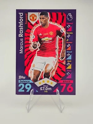 Marcus Rashford ROOKIE Card #195 - Topps Match Attax 2016/2017 16/17 Man UTD - Image 1 of 3