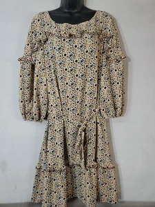 Vintage Max STUDIO Dress Women's Size XL 3/4 Balloon Sleeve Prairie Cottage - Picture 1 of 13