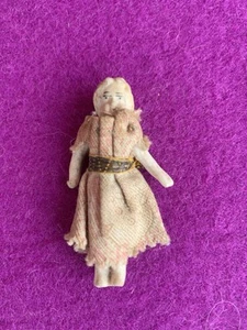 Antique 2" Jointed Porcelain Bisque Doll Rare ! - Picture 1 of 7