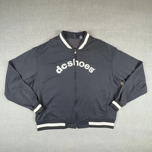 Vintage DC Shoes Bomber Lettermans Jacke Herren Extra Large Schwarz Full Zip Track - Bild 1 von 11