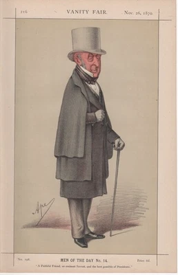 古董名利场科学家罗德里克·金佩·默奇森爵士平版画,1870 年 — 第 1/2 张图片