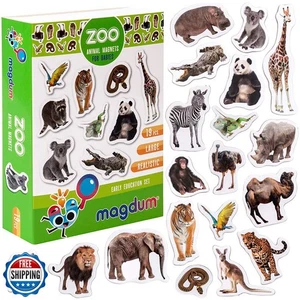 19 Kühlschrankmagnete für Kleinkinder - Zoo Tiermagnete für Kühlschrank - Bild 1 von 5
