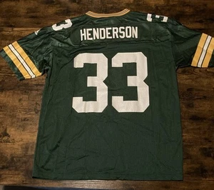 William Henderson Green Bay Packers Jersey Mens XL Adidas Green #33 - Picture 1 of 5