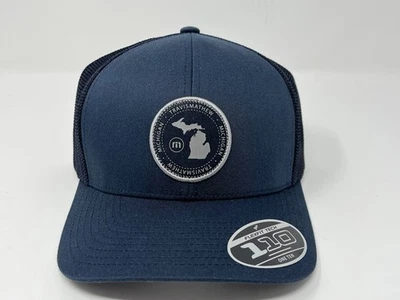 Travis Mathew Navy The Mitten State Michigan Patch Adjustable Snapback Hat - Image 1 of 4
