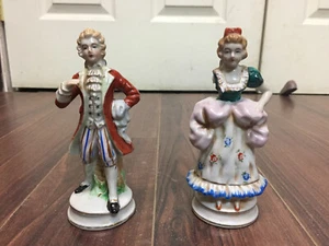 Vintage Victorian Ceramic Couple Figure 6 Inches Made in Japan - Picture 1 of 9