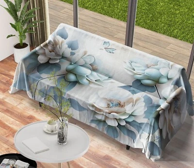 Funda protectora de sofá 3D Flowers K2069 de alto elástico para salón Foto 1 de 4