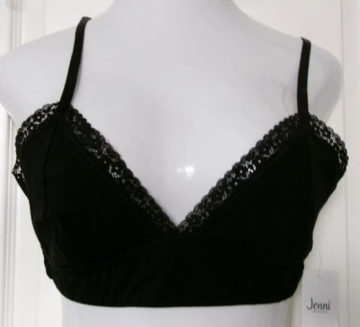 Jenni Bralette Bralette Sin Alambres Talla X-Grande Negro con Ribete de Encaje Foto 1 de 2