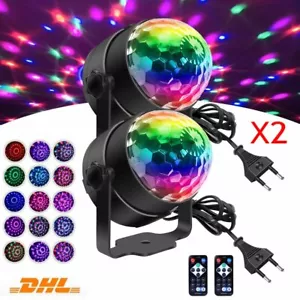 2stk LED Discokugel Lichteffekt RGB Bühnenbeleuchtung Bühnenlicht DJ Party Lampe - Bild 1 von 12