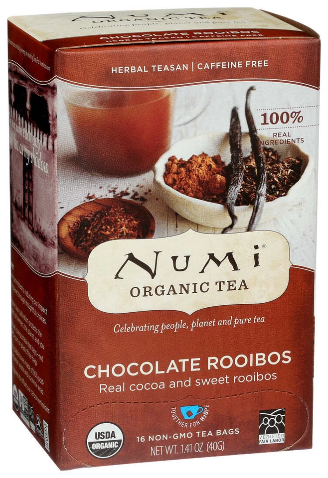 Numi Orgánico Herbal Chocolate Rooibos Té 16 Bolsas Foto 1 de 1