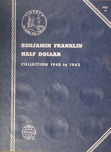 SILVER FRANKLIN HALF DOLLAR COLLECTION 1948 TO 1963 SET LOTS OF AU TP-2944 - Picture 1 of 4