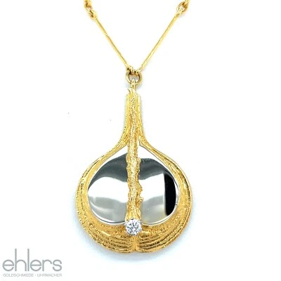 Collier LAPPONIA 750 Gold 18kt bicolor Brillant von 1983 Rarität Halskette 1679 - Bild 1 von 4