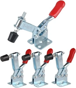 4pcs Hand Tool 201B Toggle Clamp 198Lbs Antislip Red Horizontal Clamp 201-B Q... - Picture 1 of 7