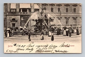 Fuente de Neptuno Schlossbrunnen Berlín Alemania Vintage c.1905 Postal - Imagen 1 de 2